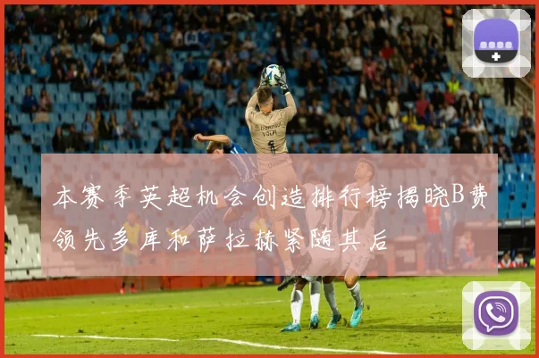 本赛季英超机会创造排行榜揭晓B费领先多库和萨拉赫紧随其后